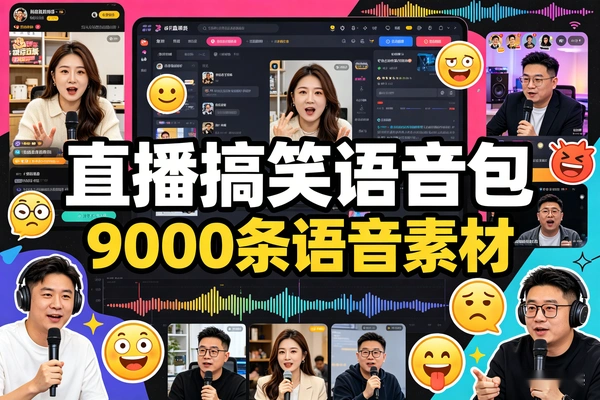 直播剪辑搞笑语音包合集9000+ 条语音素材包