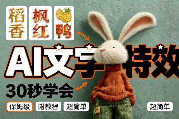 AI产品创意文字特效提示词
