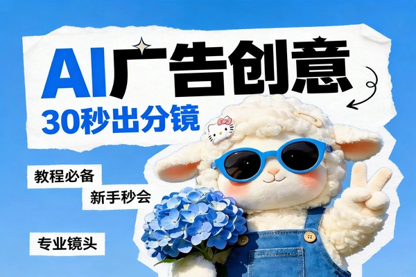 AI产品广告创意提示词30秒出分镜视频