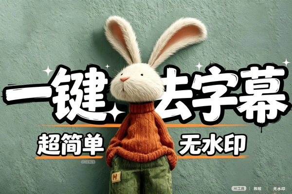 AI字幕去除神器：一键去除字幕水印，画质无损