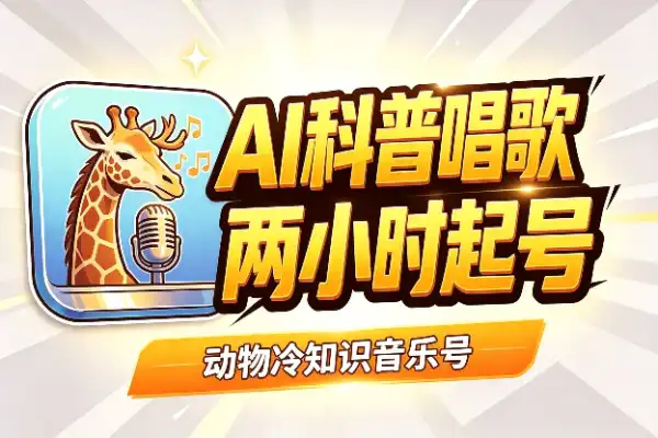 AI科普唱歌：俩小时搞定爆款涨粉号