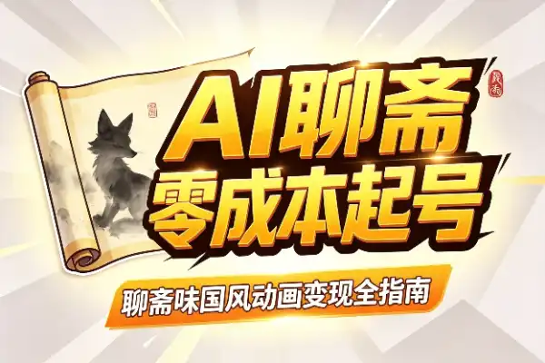 AI聊斋动画，零成本起号变现